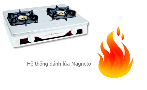Bếp gas Rinnai RV-660S có hệ thống đánh lửa Magneto